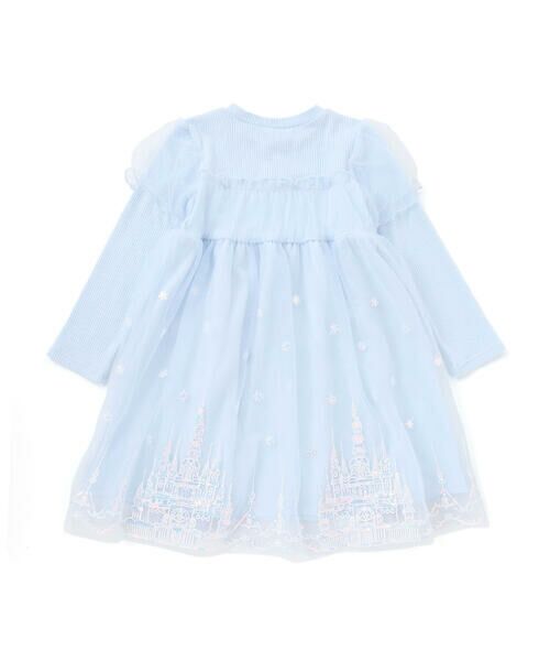 SLAP SLIP / スラップ スリップ ミニ丈・ひざ丈ワンピース | フワフワお城刺しゅうチュールドッキングワンピース(80~130cm) | 詳細4