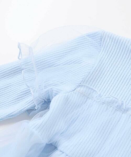 SLAP SLIP / スラップ スリップ ミニ丈・ひざ丈ワンピース | フワフワお城刺しゅうチュールドッキングワンピース(80~130cm) | 詳細6