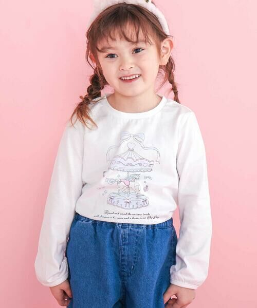 SLAP SLIP / スラップ スリップ その他 | メリーゴーランドプリントTシャツ+チュールキャミワンピース(90~130cm) | 詳細3