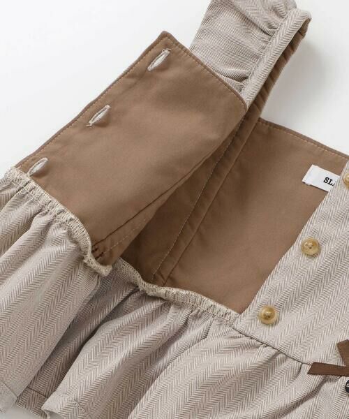 SLAP SLIP / スラップ スリップ セットアップ | 【お揃い】ヘリンボーンチェックフリルビスチェ+パンツセットアップ(80~130cm) | 詳細9