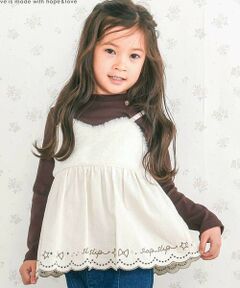 SLAP SLIP / スラップ スリップ カットソー | 裾スカラップキャミソール+チャーム付きTシャツ2点セット(90~130cm)