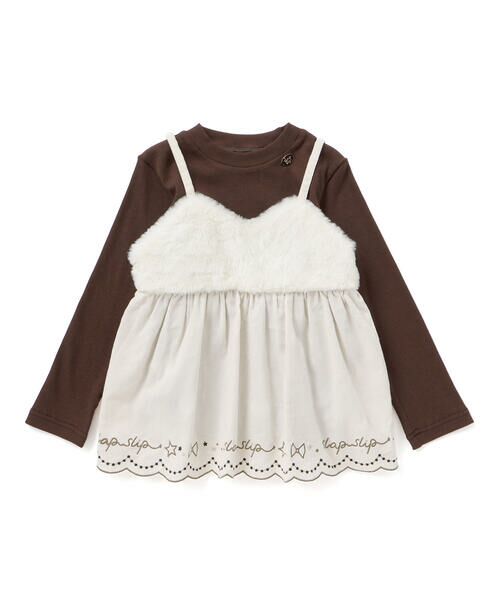 SLAP SLIP / スラップ スリップ カットソー | 裾スカラップキャミソール+チャーム付きTシャツ2点セット(90~130cm) | 詳細7