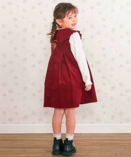 SLAP SLIP / スラップ スリップ ミニ・ひざ丈スカート | 【お揃い】ビッグリボン襟ジャンパースカート(80~130cm) | 詳細2