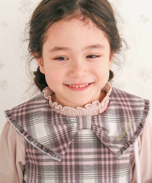 SLAP SLIP / スラップ スリップ ミニ・ひざ丈スカート | 【お揃い】ビッグリボン襟ジャンパースカート(80~130cm) | 詳細7