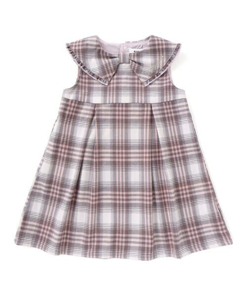 SLAP SLIP / スラップ スリップ ミニ・ひざ丈スカート | 【お揃い】ビッグリボン襟ジャンパースカート(80~130cm) | 詳細8