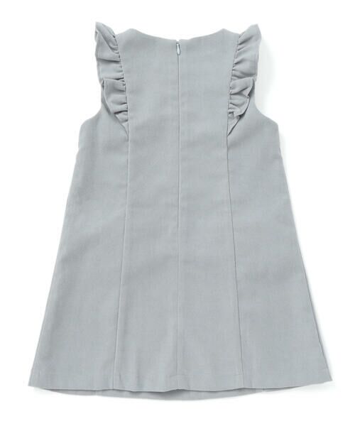 SLAP SLIP / スラップ スリップ ミニ丈・ひざ丈ワンピース | 肩フリルリボン付きファーポケットジャンパースカート(90~130cm) | 詳細2