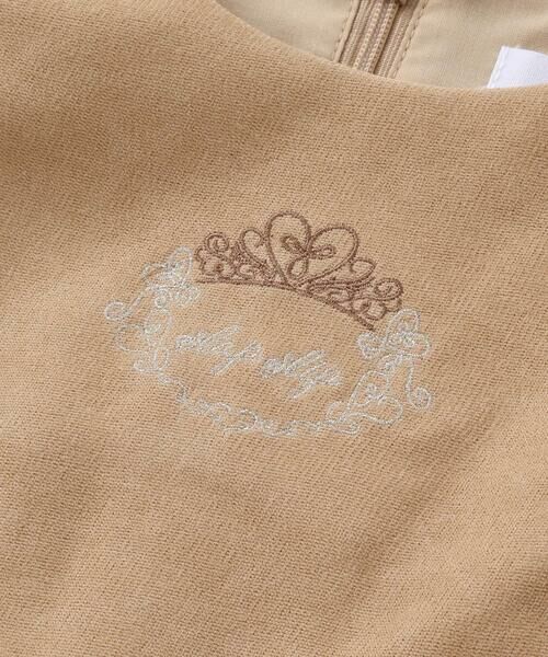 SLAP SLIP / スラップ スリップ ミニ丈・ひざ丈ワンピース | 肩フリルリボン付きファーポケットジャンパースカート(90~130cm) | 詳細10