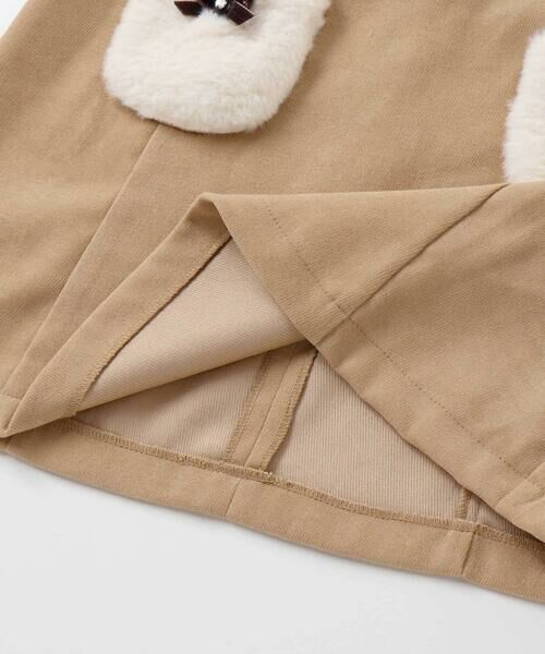 SLAP SLIP / スラップ スリップ ミニ丈・ひざ丈ワンピース | 肩フリルリボン付きファーポケットジャンパースカート(90~130cm) | 詳細14