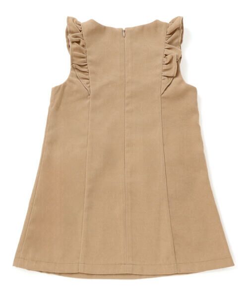 SLAP SLIP / スラップ スリップ ミニ丈・ひざ丈ワンピース | 肩フリルリボン付きファーポケットジャンパースカート(90~130cm) | 詳細8