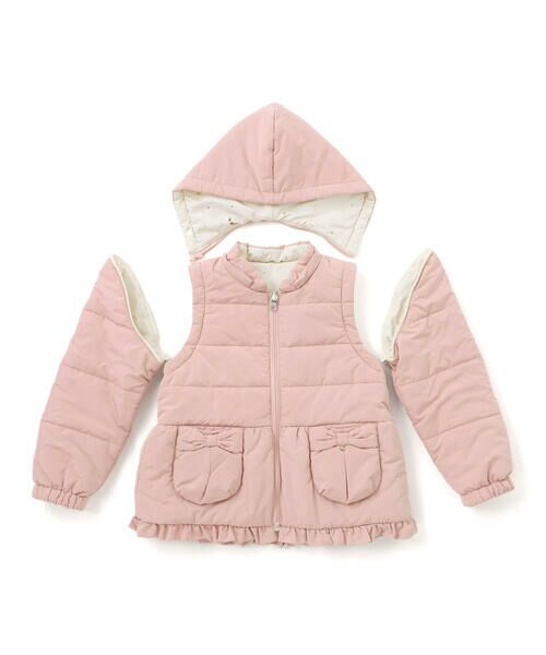 SLAP SLIP / スラップ スリップ ダウンジャケット・ベスト | 【お揃い】無地キラキラ箔プリント8WAYコート(80~130cm) | 詳細7