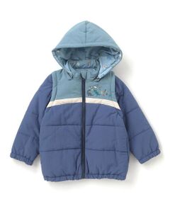 SLAP SLIP / スラップ スリップ ダウンジャケット・ベスト | 【お揃い】バイカラー恐竜ロケット総柄8WAYコート(80~130cm)