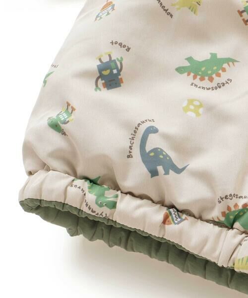 SLAP SLIP / スラップ スリップ ダウンジャケット・ベスト | 【お揃い】バイカラー恐竜ロケット総柄8WAYコート(80~130cm) | 詳細17