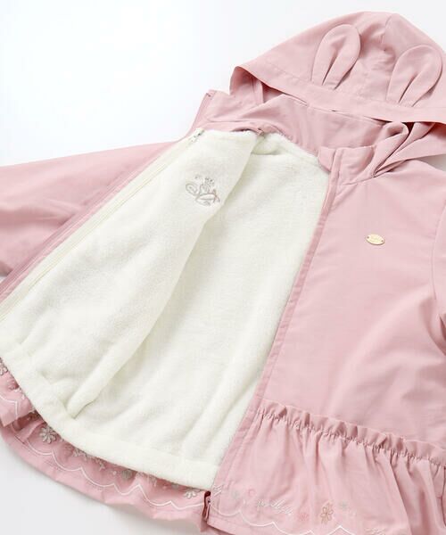 SLAP SLIP / スラップ スリップ テーラードジャケット | アニマルウサギネコ耳フード付きボアライナー3WAYジャケット(80~130cm) | 詳細5