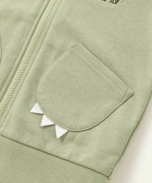 SLAP SLIP / スラップ スリップ テーラードジャケット | ツンツン恐竜トサカフード付きフルジップパーカー(80~120cm) | 詳細7