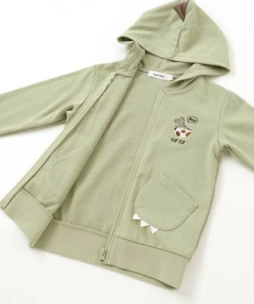 SLAP SLIP / スラップ スリップ テーラードジャケット | ツンツン恐竜トサカフード付きフルジップパーカー(80~120cm) | 詳細9