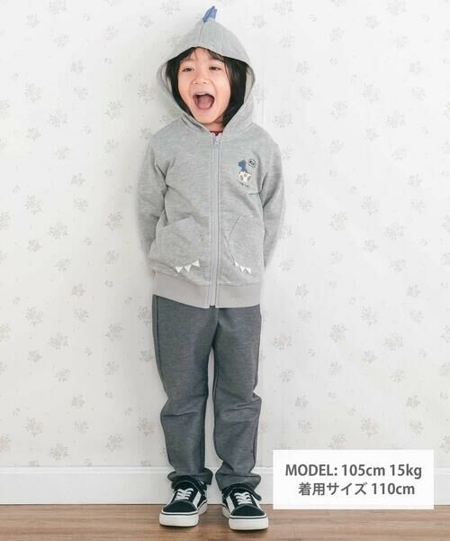 SLAP SLIP / スラップ スリップ テーラードジャケット | ツンツン恐竜トサカフード付きフルジップパーカー(80~120cm) | 詳細12