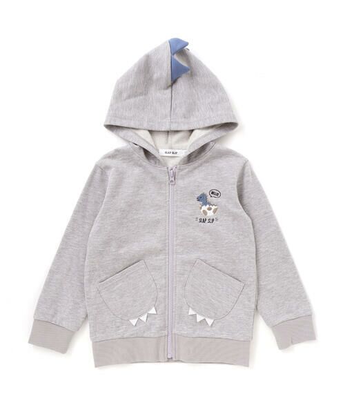 SLAP SLIP / スラップ スリップ テーラードジャケット | ツンツン恐竜トサカフード付きフルジップパーカー(80~120cm) | 詳細15