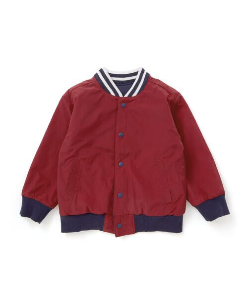 SLAP SLIP / スラップ スリップ テーラードジャケット | アニマルイヌ消防車スペースシャトルロボット背中刺しゅうリバーシブルスタジャン(80~130cm) | 詳細2