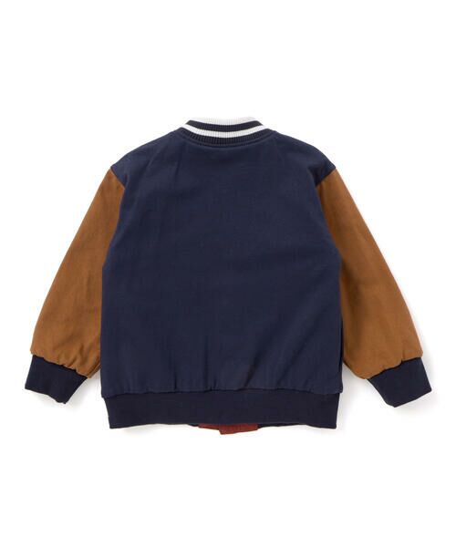 SLAP SLIP / スラップ スリップ テーラードジャケット | アニマルイヌ消防車スペースシャトルロボット背中刺しゅうリバーシブルスタジャン(80~130cm) | 詳細5