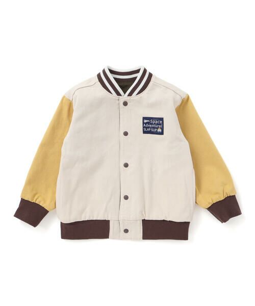 SLAP SLIP / スラップ スリップ テーラードジャケット | アニマルイヌ消防車スペースシャトルロボット背中刺しゅうリバーシブルスタジャン(80~130cm) | 詳細14