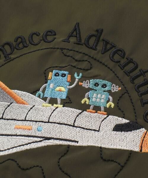 SLAP SLIP / スラップ スリップ テーラードジャケット | アニマルイヌ消防車スペースシャトルロボット背中刺しゅうリバーシブルスタジャン(80~130cm) | 詳細21