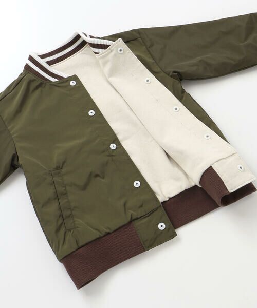 SLAP SLIP / スラップ スリップ テーラードジャケット | アニマルイヌ消防車スペースシャトルロボット背中刺しゅうリバーシブルスタジャン(80~130cm) | 詳細22