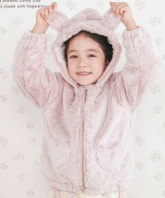 SLAP SLIP / スラップ スリップ ブルゾン | アニマルウサギクマネコハートポケット付きふわふわファージャケット(90~130cm)