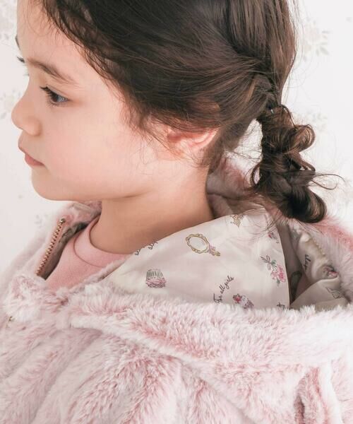 SLAP SLIP / スラップ スリップ ブルゾン | アニマルウサギクマネコハートポケット付きふわふわファージャケット(90~130cm) | 詳細16