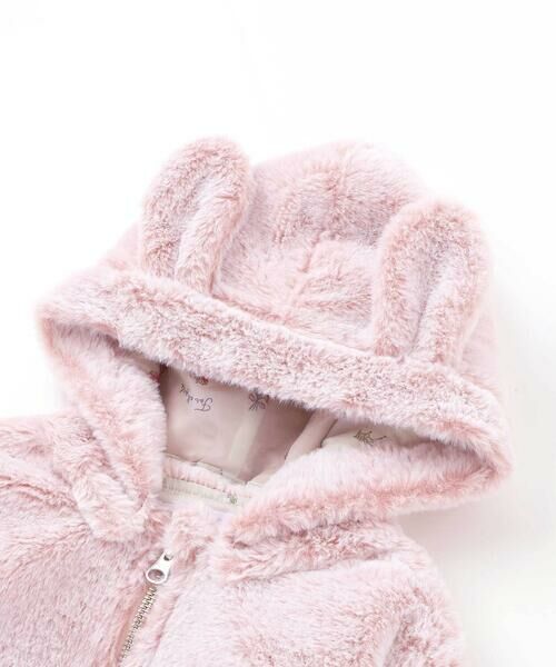 SLAP SLIP / スラップ スリップ ブルゾン | アニマルウサギクマネコハートポケット付きふわふわファージャケット(90~130cm) | 詳細4
