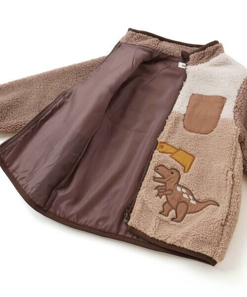SLAP SLIP / スラップ スリップ ブルゾン | 恐竜ショベルカーパッチボアジャケット(80~130cm) | 詳細14