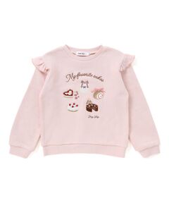 SLAP SLIP / スラップ スリップ スウェット | ケーキがいっぱい肩フリルトレーナー(80~130cm)