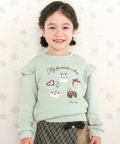 SLAP SLIP / スラップ スリップ スウェット | ケーキがいっぱい肩フリルトレーナー(80~130cm)