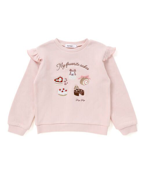 SLAP SLIP / スラップ スリップ スウェット | ケーキがいっぱい肩フリルトレーナー(80~130cm) | 詳細1