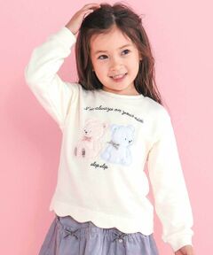 SLAP SLIP / スラップ スリップ スウェット | アニマルクマウサギ裾スカラップトレーナー(80~130cm)