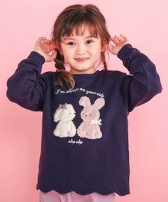 SLAP SLIP / スラップ スリップ スウェット | アニマルクマウサギ裾スカラップトレーナー(80~130cm)