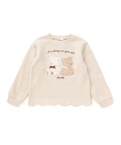 SLAP SLIP / スラップ スリップ スウェット | アニマルクマウサギ裾スカラップトレーナー(80~130cm)