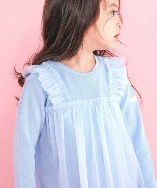 SLAP SLIP / スラップ スリップ スウェット | ふんわりチュールビスチェドッキングトレーナー(80~130cm) | 詳細4