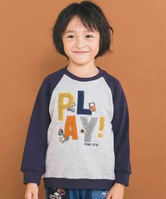 SLAP SLIP / スラップ スリップ スウェット | はたらくくるまおもちゃぽこぽこサガラ刺しゅうラグラントレーナー(80~130cm)