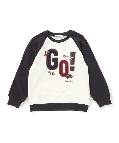 SLAP SLIP / スラップ スリップ スウェット | はたらくくるまおもちゃぽこぽこサガラ刺しゅうラグラントレーナー(80~130cm) | 詳細8