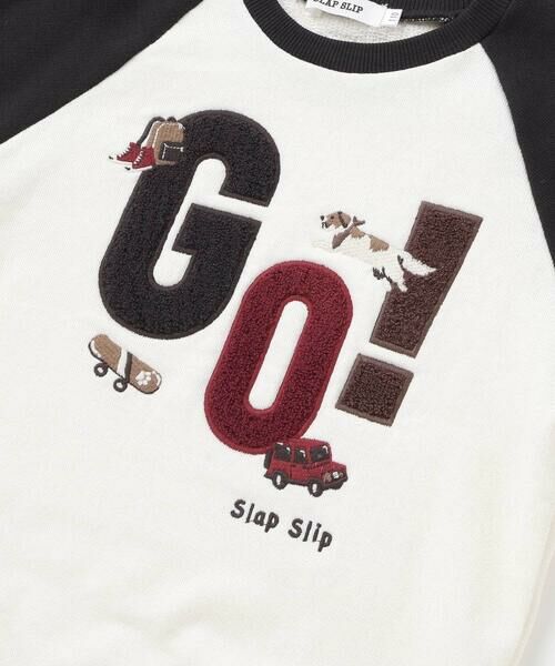 SLAP SLIP / スラップ スリップ スウェット | はたらくくるまおもちゃぽこぽこサガラ刺しゅうラグラントレーナー(80~130cm) | 詳細10