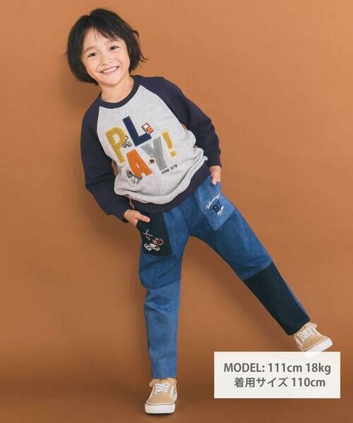 SLAP SLIP / スラップ スリップ スウェット | はたらくくるまおもちゃぽこぽこサガラ刺しゅうラグラントレーナー(80~130cm) | 詳細11