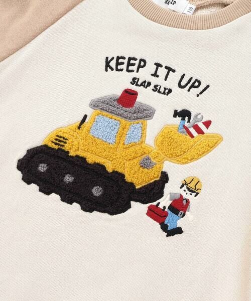SLAP SLIP / スラップ スリップ スウェット | はたらくくるまおもちゃぽこぽこサガラ刺しゅうラグラントレーナー(80~130cm) | 詳細18