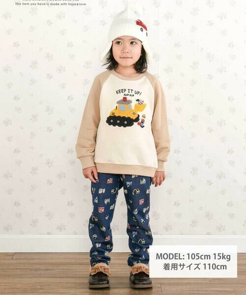 SLAP SLIP / スラップ スリップ スウェット | はたらくくるまおもちゃぽこぽこサガラ刺しゅうラグラントレーナー(80~130cm) | 詳細15