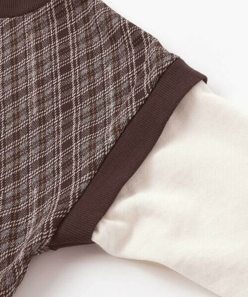 SLAP SLIP / スラップ スリップ スウェット | 【お揃い】いろいろモチーフ刺しゅうチェックドッキングトレーナー(80~130cm) | 詳細9