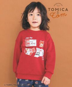 SLAP SLIP / スラップ スリップ スウェット | 【トミカとトム×SLAPSLIPコラボアイテム】はたらくくるまピラっとめくれるトレーナー(80~120cm)