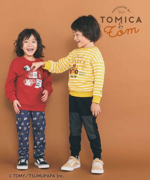 SLAP SLIP / スラップ スリップ スウェット | 【トミカとトム×SLAPSLIPコラボアイテム】はたらくくるまピラっとめくれるトレーナー(80~120cm) | 詳細3