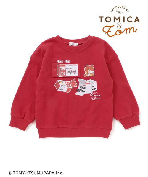 SLAP SLIP / スラップ スリップ スウェット | 【トミカとトム×SLAPSLIPコラボアイテム】はたらくくるまピラっとめくれるトレーナー(80~120cm) | 詳細5