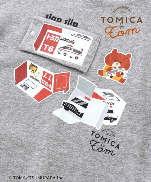 SLAP SLIP / スラップ スリップ スウェット | 【トミカとトム×SLAPSLIPコラボアイテム】はたらくくるまピラっとめくれるトレーナー(80~120cm) | 詳細12