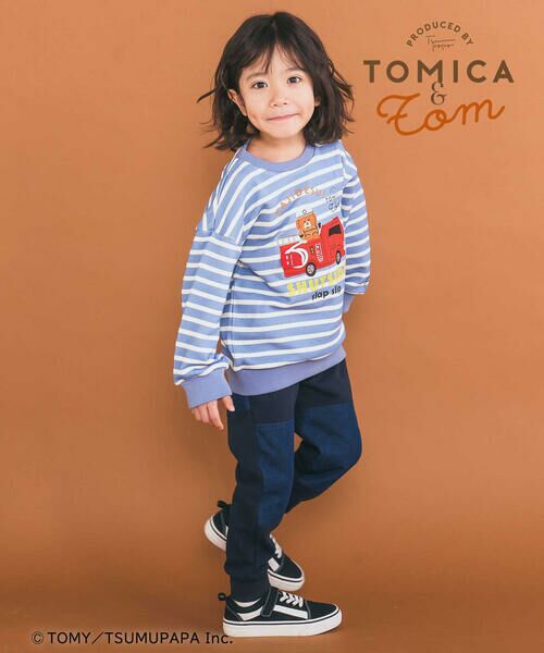 SLAP SLIP / スラップ スリップ スウェット | 【トミカとトム×SLAPSLIPコラボアイテム】はたらくくるま遊べる消防車ホイールローダーボーダートレーナー(80~120cm) | 詳細2