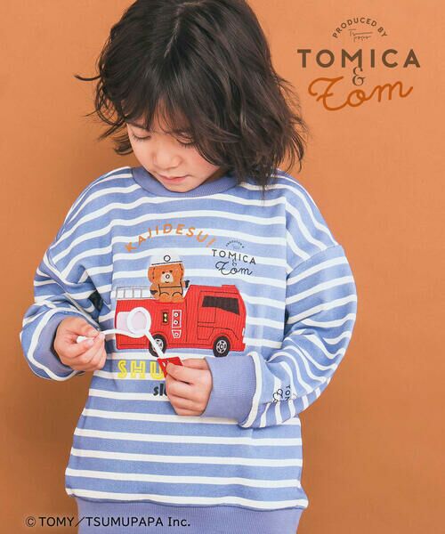 SLAP SLIP / スラップ スリップ スウェット | 【トミカとトム×SLAPSLIPコラボアイテム】はたらくくるま遊べる消防車ホイールローダーボーダートレーナー(80~120cm) | 詳細3